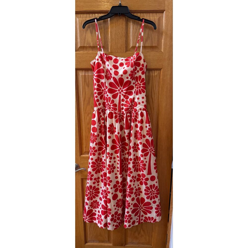 VICI Collection Cream/Red Floral Sleeveless Maxi Dress M - Picture 2 of 4
